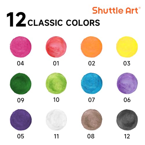 Shuttle Art 12-Color Watercolor Paint Set