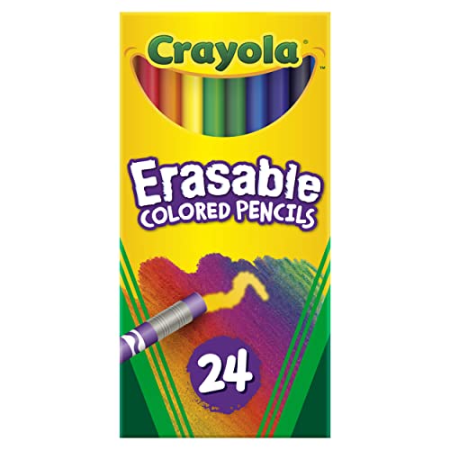 Erasable Colored Pencils for Kids - 24 Pack