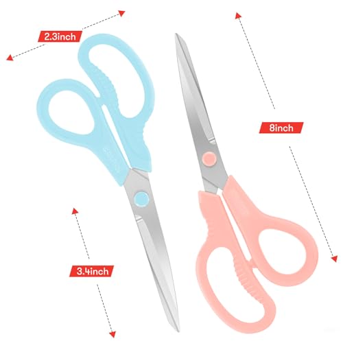 Niutop 8" Pastel Heavy Duty Ergonomic Scissors