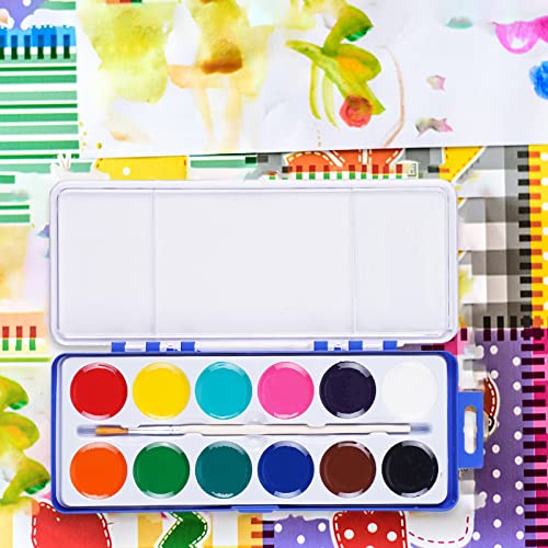 Keebor 12-Color Washable Watercolor Paint Set