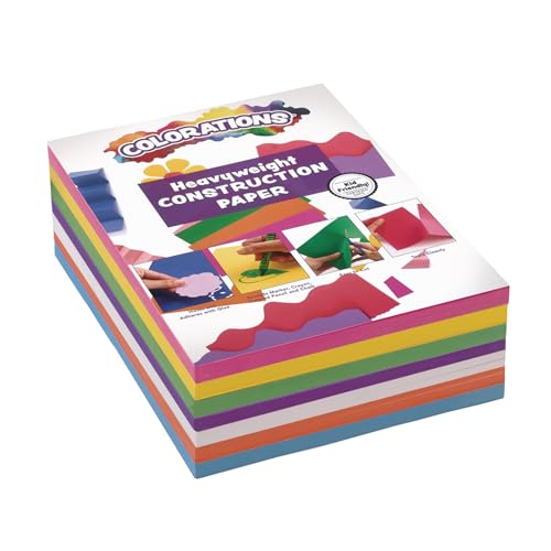Colorations 600 Sheets Heavy-Duty Construction Paper Set