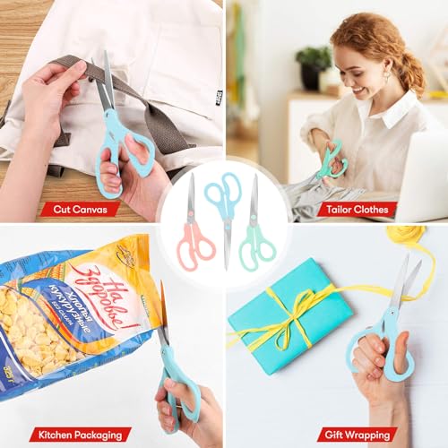 Niutop 8" Pastel Heavy Duty Ergonomic Scissors