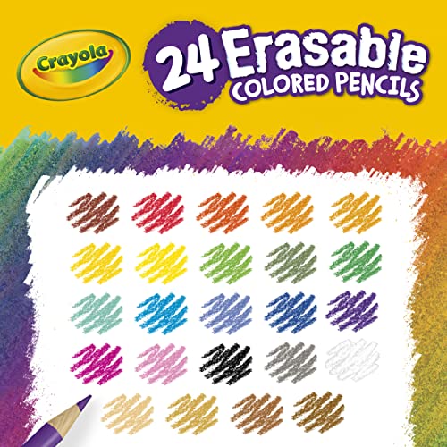 Erasable Colored Pencils for Kids - 24 Pack