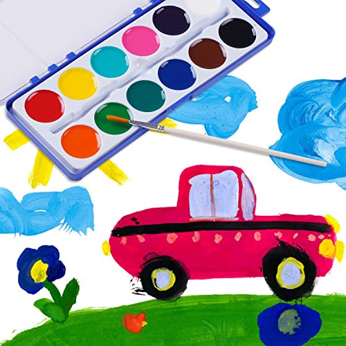 Keebor 12-Color Washable Watercolor Paint Set