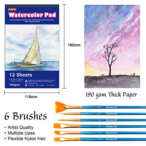 Shuttle Art 43-Pack Watercolor Paint Set