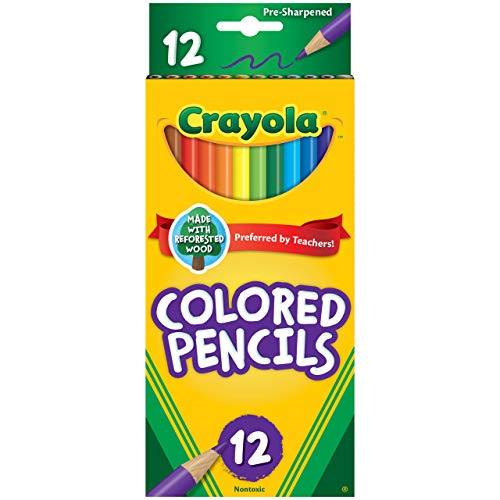 Crayola Pre-Sharpened Colored Pencils, 12 Count