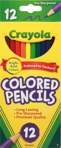 Crayola Pre-Sharpened Colored Pencils, 12 Count
