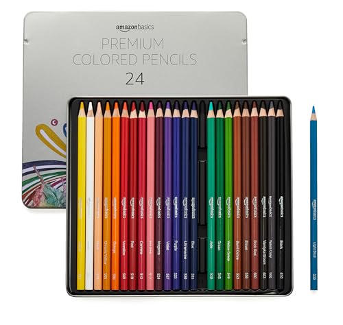 Premium Soft Core Colored Pencils - 24 Count