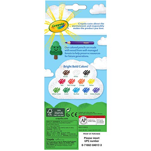Crayola Pre-Sharpened Colored Pencils, 12 Count