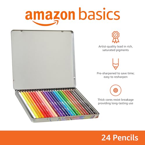 Premium Soft Core Colored Pencils - 24 Count