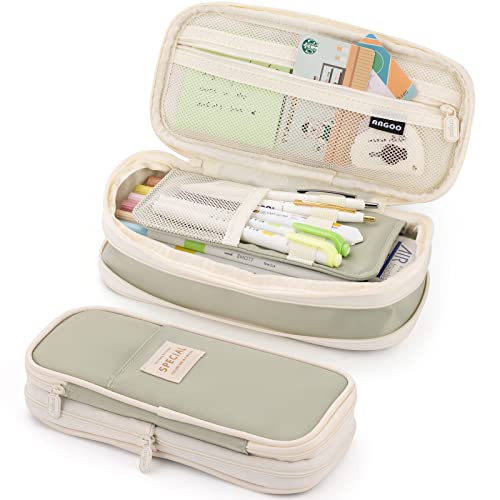 EASTHILL Large Capacity Green Pencil Case