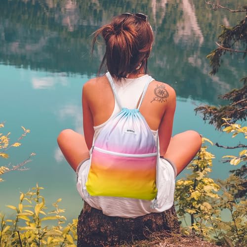 WANDF Water-Resistant Drawstring Backpack - Rainbow