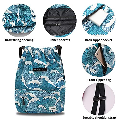Risefit Waterproof Drawstring Gym Backpack for All