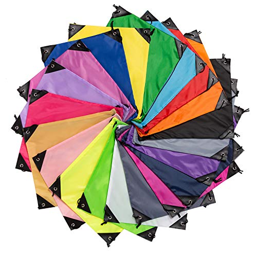 Vorspack 20-Pack Colorful Drawstring Backpacks for Events