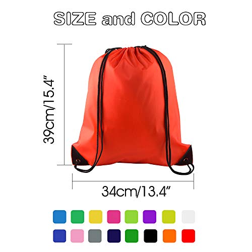 KUUQA 20-Pack Colorful Drawstring Sport Backpacks