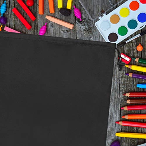 PALTERWEAR Nylon Drawstring Bags - 6 Pack, Black