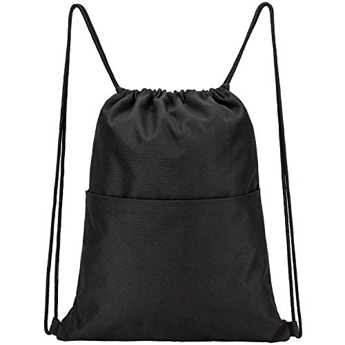 Vorspack Water-Resistant Drawstring Backpack - Black