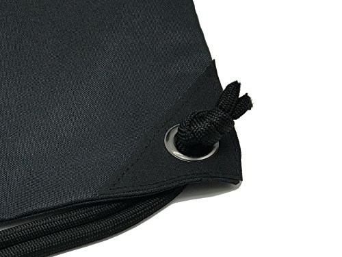 HOLYLUCK Black Drawstring Gym Backpack Bag