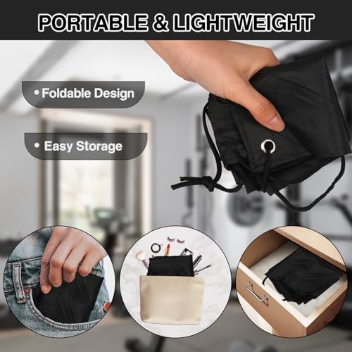 6-Pack Black Drawstring Gym Bags for Sports