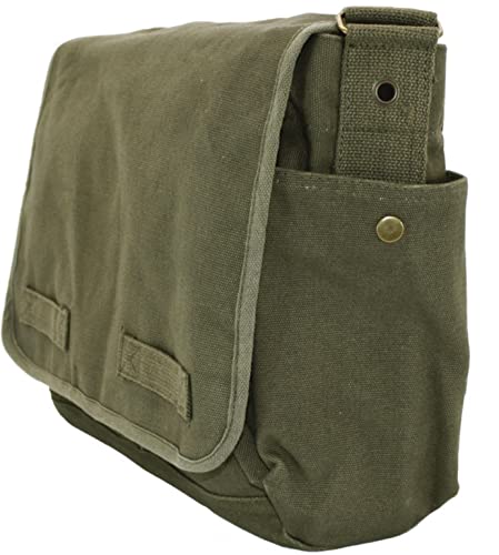 Olive Green Heavyweight Military Messenger Bag