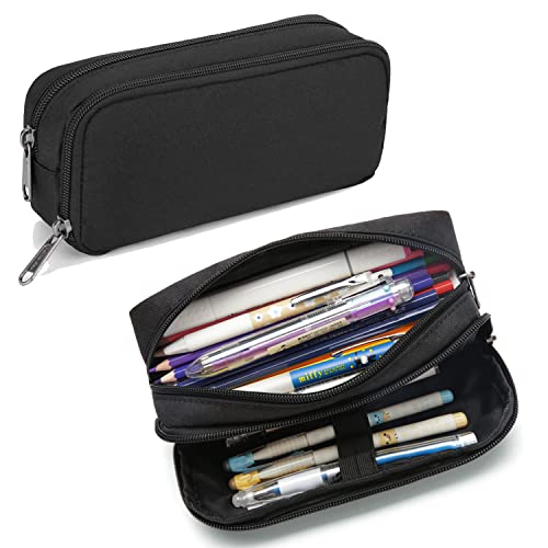 Large Capacity Aesthetic Pencil Case - Black