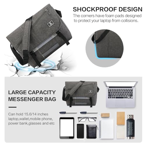 OIWAS 15.6" Laptop Messenger Bag for College