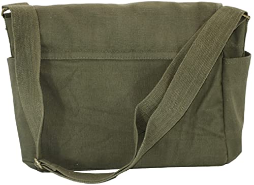 Olive Green Heavyweight Military Messenger Bag