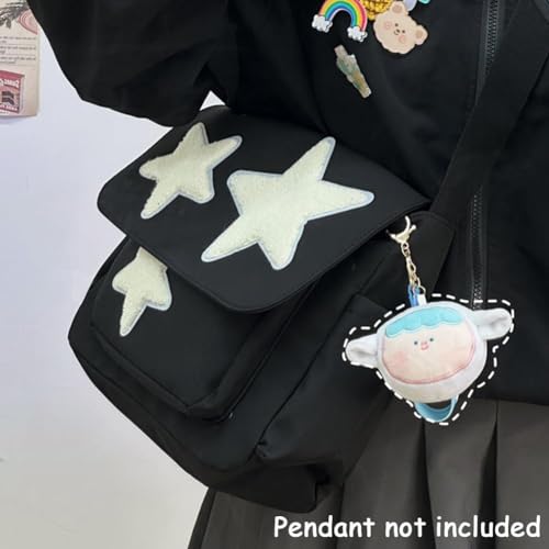 Trendy Black Messenger Bag for Women and Teens