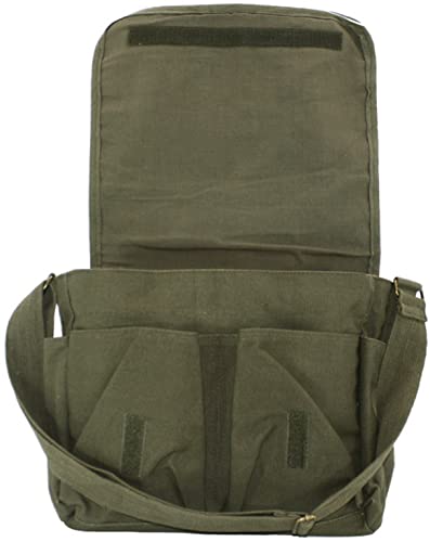 Olive Green Heavyweight Military Messenger Bag