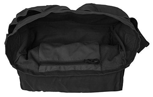 Vintage Canvas Classic Messenger Bag - Black, Large