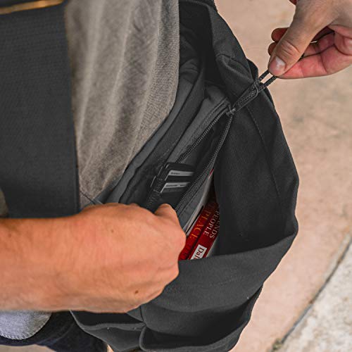 Vintage Canvas Classic Messenger Bag - Black, Large