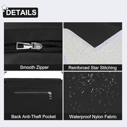 Trendy Black Messenger Bag for Women and Teens