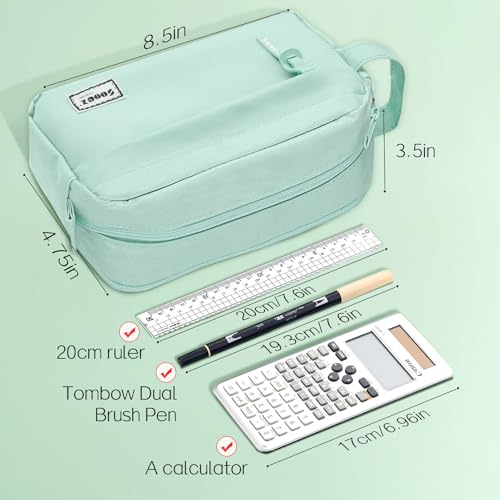 Sooez Mint Green High Capacity Pencil Case