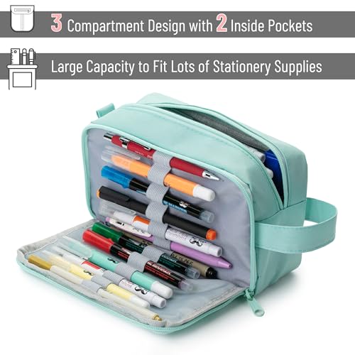 Mint Green Large Capacity Pencil Case