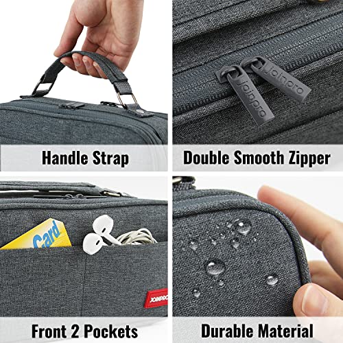 JOINPRO Large Capacity Pencil Case Organizer (Black Grey)