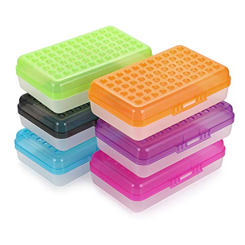 BTSKY Large Capacity Utility Pencil Box - 6 Pack