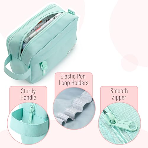 Mint Green Large Capacity Pencil Case
