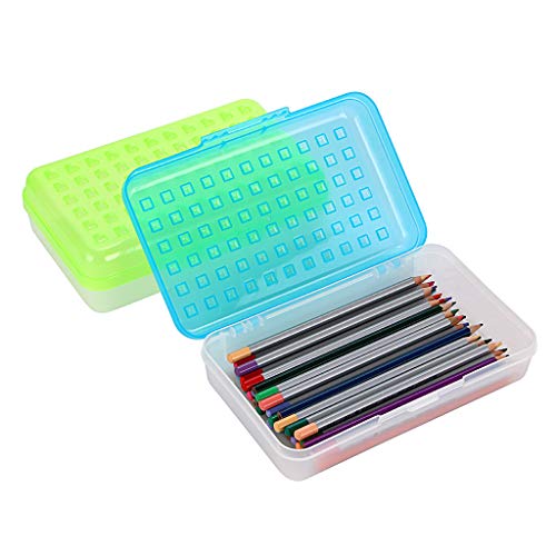 BTSKY Large Capacity Utility Pencil Box - 6 Pack