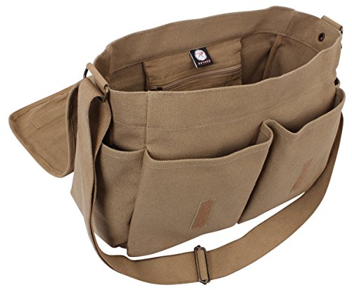 Rothco Canvas Crossbody Messenger Bag - Coyote Brown