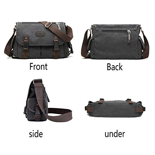 Vintage Canvas Messenger Bag for Books and Laptops