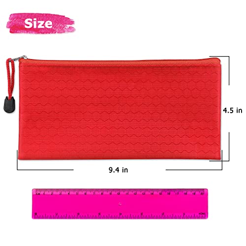 12 Pack Waterproof Zipper Pencil Pouches for Organizing