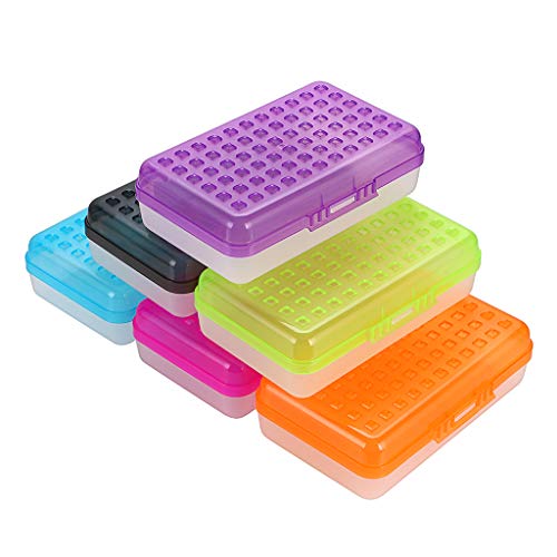 BTSKY Large Capacity Utility Pencil Box - 6 Pack