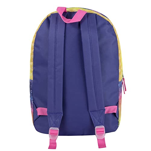 Pastel Hearts 17-Inch Girls' Backpack with Straps