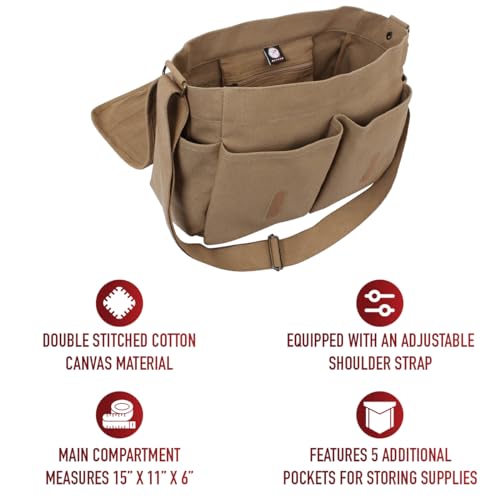 Rothco Canvas Crossbody Messenger Bag - Coyote Brown