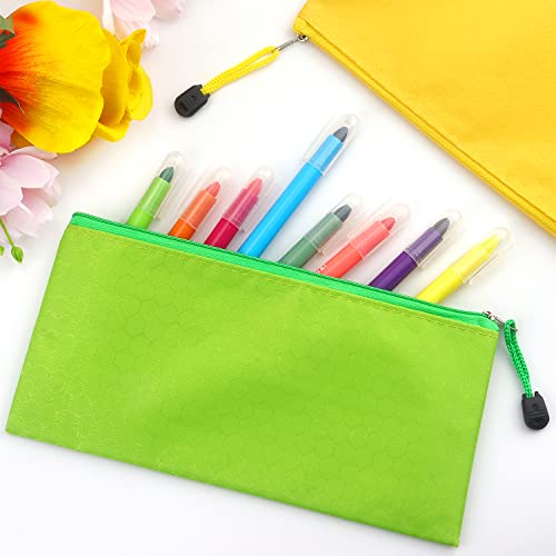 12 Pack Waterproof Zipper Pencil Pouches for Organizing