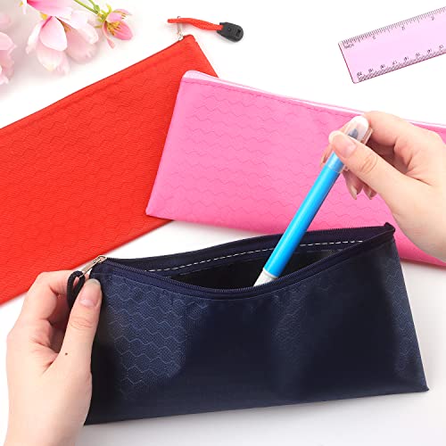 12 Pack Waterproof Zipper Pencil Pouches for Organizing