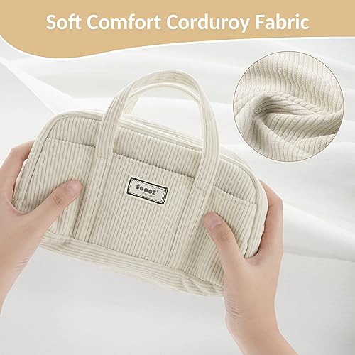 Sooez Large Corduroy Pencil Case for Teen Girls