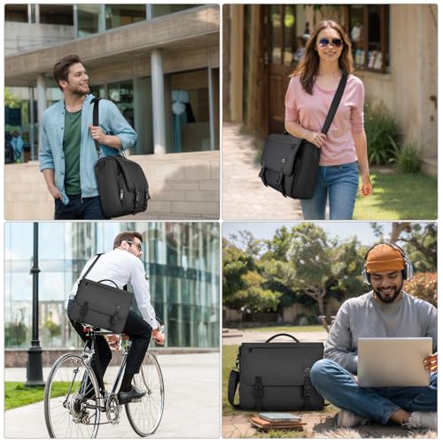MATEIN Lightweight Messenger Bag for Men, Black