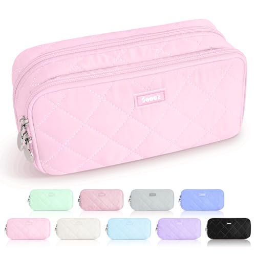 Sooez Extra Large Pink Pencil Case Organizer