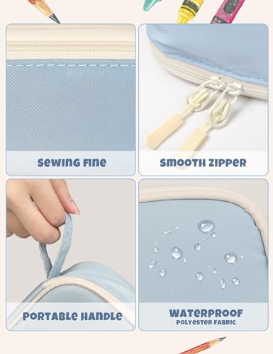Cute Blue Pencil Case for Teen Girls